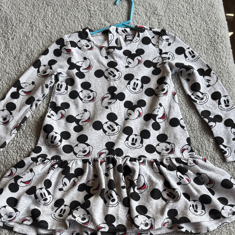 Disney Mickey Mouse Black and White Kids Casual Dress